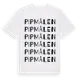 White t-shirt med Pipmålen ordlek t-shirt