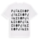 White t-shirt med Pjäkebo ordlek t-shirt