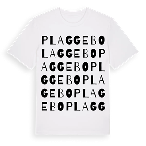 Plaggebo ordlek t-shirt – ekologisk bomull t-shirt från Pinshirt