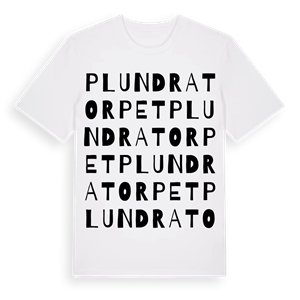 Plundratorpet ordlek t-shirt – ekologisk bomull t-shirt från Pinshirt