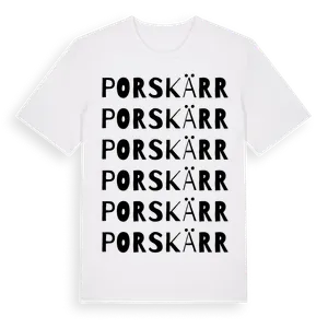 Porskärr ordlek t-shirt – ekologisk bomull t-shirt från Pinshirt