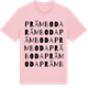 Pink Cotton t-shirt med Prämboda ordlek t-shirt