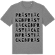 Mid Heather Gray t-shirt med Prästbäcken ordlek t-shirt