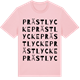 Pink Cotton t-shirt med Prästlycke ordlek t-shirt
