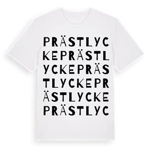 Prästlycke ordlek t-shirt – ekologisk bomull t-shirt från Pinshirt