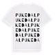 White t-shirt med Pukedal ordlek t-shirt