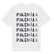 White t-shirt med Pukemåla ordlek t-shirt