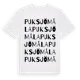 White t-shirt med Puksjömåla ordlek t-shirt