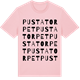 Pink Cotton t-shirt med Pustatorpet ordlek t-shirt