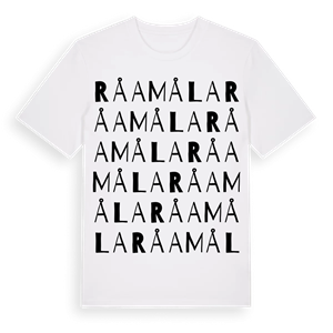 Råamåla ordlek t-shirt – ekologisk bomull t-shirt från Pinshirt