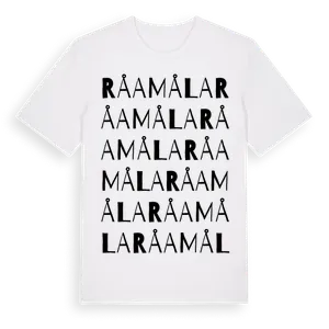 Råamåla ordlek t-shirt – ekologisk bomull t-shirt från Pinshirt