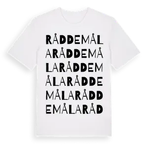 Råddemåla ordlek t-shirt – ekologisk bomull t-shirt från Pinshirt