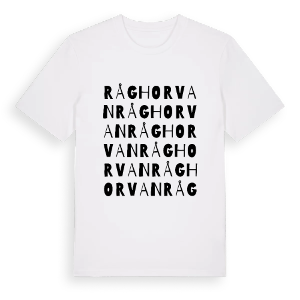 Råghorvan ordlek t-shirt – ekologisk bomull t-shirt från PinShirt