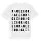 White t-shirt med Raglebo ordlek t-shirt