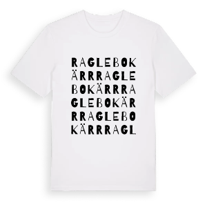 Raglebokärr ordlek t-shirt – ekologisk bomull t-shirt från Pinshirt