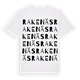White t-shirt med Rakenäs ordlek t-shirt