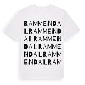 Rammendal ordlek t-shirt – ekologisk bomull t-shirt från Pinshirt