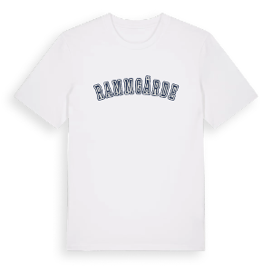 Rammgärde college t-shirt – ekologisk bomull t-shirt från Pinshirt