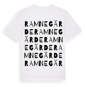 Ramnegärde ordlek t-shirt – ekologisk bomull t-shirt från Pinshirt