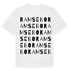 Ramsebo ordlek t-shirt – ekologisk bomull t-shirt från Pinshirt