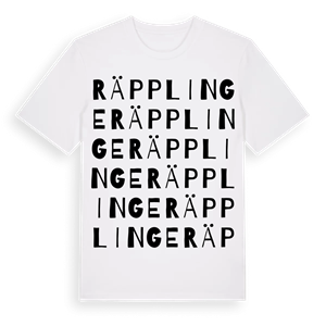 Räpplinge ordlek t-shirt – ekologisk bomull t-shirt från Pinshirt