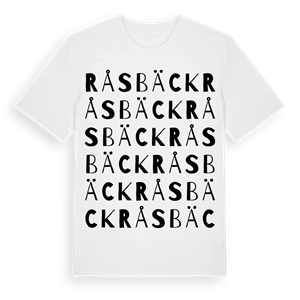 Råsbäck ordlek t-shirt – ekologisk bomull t-shirt från Pinshirt