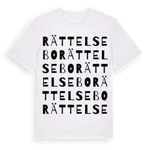 Rättelsebo ordlek t-shirt – ekologisk bomull t-shirt från Pinshirt
