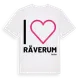 White t-shirt med Jag älskar Räverum t-shirt stort tryck