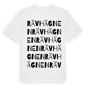 Rävhägnen ordlek t-shirt – ekologisk bomull t-shirt från Pinshirt