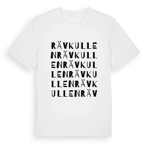 Rävkullen ordlek t-shirt – ekologisk bomull t-shirt från Pinshirt