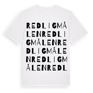 Redligmålen ordlek t-shirt – ekologisk bomull t-shirt från Pinshirt