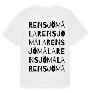 Rensjömåla ordlek t-shirt – ekologisk bomull t-shirt från Pinshirt