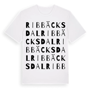 Ribbäcksdal ordlek t-shirt – ekologisk bomull t-shirt från Pinshirt