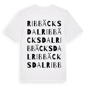 Ribbäcksdal ordlek t-shirt – ekologisk bomull t-shirt från Pinshirt