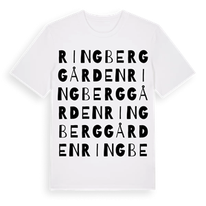 Ringberggården ordlek t-shirt – ekologisk bomull t-shirt från Pinshirt