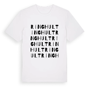 Ringhult ordlek t-shirt – ekologisk bomull t-shirt från Pinshirt