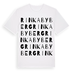 Rinkabyberg ordlek t-shirt – ekologisk bomull t-shirt från Pinshirt