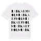White t-shirt med Rinkabyholm ordlek t-shirt