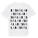 White t-shirt med Rismåla ordlek t-shirt