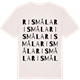 Vintage White t-shirt med Rismåla ordlek t-shirt