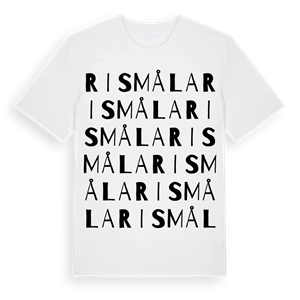 Rismåla ordlek t-shirt – ekologisk bomull t-shirt från Pinshirt