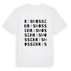 Rismossen ordlek t-shirt – ekologisk bomull t-shirt från Pinshirt