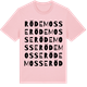 Pink Cotton t-shirt med Röde mosse ordlek t-shirt