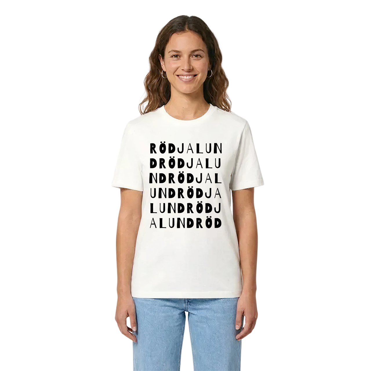 Rödjalund ordlek t-shirt i miljö