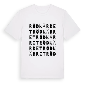 Rödkärret ordlek t-shirt – ekologisk bomull t-shirt från Pinshirt