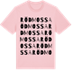 Pink Cotton t-shirt med Rödmossa ordlek t-shirt