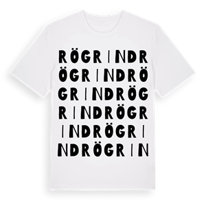 Rögrind ordlek t-shirt – ekologisk bomull t-shirt från Pinshirt