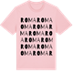 Pink Cotton t-shirt med Roma ordlek t-shirt