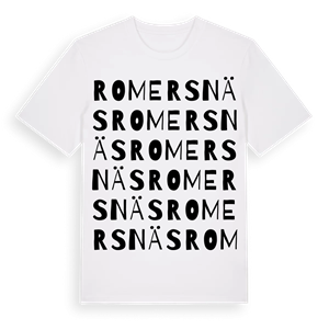 Romersnäs ordlek t-shirt – ekologisk bomull t-shirt från Pinshirt