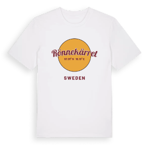 Rönnekärret cirkel t-shirt – ekologisk bomull t-shirt från Pinshirt